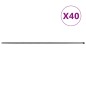 vidaXL Pali per Recinzione da Giardino 40 pz Argento 260 cm in Acciaio vidaXL Pali per Recinzione da Giardino 40 pz Argento 260 cm in Acciaio
