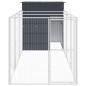 vidaXL Casetta Cani con Corsa Antracite 165x455x181 cm Acciaio Zincato