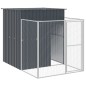 vidaXL Casetta Cani con Corsa Antracite 165x455x181 cm Acciaio Zincato