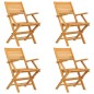 vidaXL Set da Pranzo per Giardino 5 pz in Legno Massello di Teak