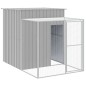 vidaXL Pollaio Area Corsa Grigio Chiaro 165x1067x181cm Acciaio Zincato vidaXL Pollaio Area Corsa Grigio Chiaro 165x1067x181cm Acciaio Zincato