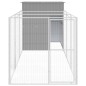 vidaXL Casetta Cani Corsa Grigio Chiaro 165x455x181 cm Acciaio Zincato