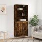 vidaXL Credenza Rovere Fumo 69,5x34x180 cm in Legno Multistrato vidaXL Credenza Rovere Fumo 69,5x34x180 cm in Legno Multistrato