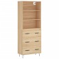 vidaXL Credenza Rovere Sonoma 69,5x34x180 cm in Legno Multistrato vidaXL Credenza Rovere Sonoma 69,5x34x180 cm in Legno Multistrato