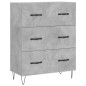 vidaXL Credenza Grigio Cemento 69,5x34x180 cm in Legno Multistrato vidaXL Credenza Grigio Cemento 69,5x34x180 cm in Legno Multistrato