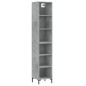 vidaXL Credenza Grigio Cemento 34,5x32,5x180 cm in Legno Multistrato vidaXL Credenza Grigio Cemento 34,5x32,5x180 cm in Legno Multistrato