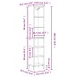 vidaXL Credenza Grigio Cemento 34,5x32,5x180 cm in Legno Multistrato vidaXL Credenza Grigio Cemento 34,5x32,5x180 cm in Legno Multistrato