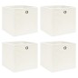 vidaXL Scatole Portaoggetti 4pz Bianche 32x32x32 cm Tessuto vidaXL Scatole Portaoggetti 4pz Bianche 32x32x32 cm Tessuto
