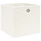 vidaXL Scatole Portaoggetti 4pz Bianche 32x32x32 cm Tessuto vidaXL Scatole Portaoggetti 4pz Bianche 32x32x32 cm Tessuto