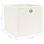 vidaXL Scatole Portaoggetti 4pz Bianche 32x32x32 cm Tessuto vidaXL Scatole Portaoggetti 4pz Bianche 32x32x32 cm Tessuto