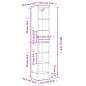 vidaXL Credenza Bianca 34,5x32,5x180 cm in Legno Multistrato vidaXL Credenza Bianca 34,5x32,5x180 cm in Legno Multistrato