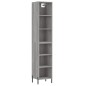 vidaXL Credenza Grigio Sonoma 34,5x32,5x180 cm in Legno Multistrato vidaXL Credenza Grigio Sonoma 34,5x32,5x180 cm in Legno Multistrato