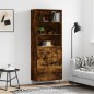 vidaXL Credenza Rovere Fumo 69,5x34x180 cm in Legno Multistrato vidaXL Credenza Rovere Fumo 69,5x34x180 cm in Legno Multistrato
