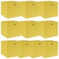 vidaXL Scatole Portaoggetti 10pz Gialle 32x32x32 cm Tessuto vidaXL Scatole Portaoggetti 10pz Gialle 32x32x32 cm Tessuto