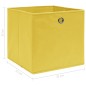 vidaXL Scatole Portaoggetti 10pz Gialle 32x32x32 cm Tessuto vidaXL Scatole Portaoggetti 10pz Gialle 32x32x32 cm Tessuto