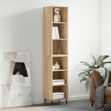 vidaXL Credenza Rovere Sonoma 34,5x32,5x180 cm in Legno Multistrato