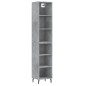 vidaXL Credenza Grigio Cemento 34,5x32,5x180 cm in Legno Multistrato vidaXL Credenza Grigio Cemento 34,5x32,5x180 cm in Legno Multistrato