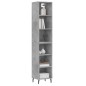 vidaXL Credenza Grigio Cemento 34,5x32,5x180 cm in Legno Multistrato vidaXL Credenza Grigio Cemento 34,5x32,5x180 cm in Legno Multistrato