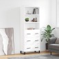 vidaXL Credenza Bianco Lucido 69,5x34x180 cm in Legno Multistrato vidaXL Credenza Bianco Lucido 69,5x34x180 cm in Legno Multistrato