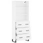 vidaXL Credenza Bianco Lucido 69,5x34x180 cm in Legno Multistrato vidaXL Credenza Bianco Lucido 69,5x34x180 cm in Legno Multistrato