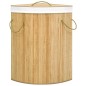 vidaXL Cesto Portabiancheria Angolare in Bambù 60 L vidaXL Cesto Portabiancheria Angolare in Bambù 60 L
