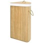 vidaXL Cesto Portabiancheria Angolare in Bambù 60 L vidaXL Cesto Portabiancheria Angolare in Bambù 60 L