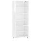 vidaXL Credenza Bianco Lucido 69,5x32,5x180 cm Legno Multistrato vidaXL Credenza Bianco Lucido 69,5x32,5x180 cm Legno Multistrato