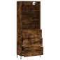 vidaXL Credenza Rovere Fumo 69,5x34x180 cm in Legno Multistrato vidaXL Credenza Rovere Fumo 69,5x34x180 cm in Legno Multistrato