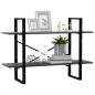 vidaXL Libreria a 2 Ripiani Grigia 100x30x70 cm in Massello di Pino
