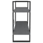 vidaXL Libreria a 2 Ripiani Grigia 100x30x70 cm in Massello di Pino