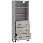 vidaXL Credenza Grigio Sonoma 69,5x34x180 cm in Legno Multistrato vidaXL Credenza Grigio Sonoma 69,5x34x180 cm in Legno Multistrato