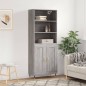 vidaXL Credenza Grigio Sonoma 69,5x34x180 cm in Legno Multistrato vidaXL Credenza Grigio Sonoma 69,5x34x180 cm in Legno Multistrato