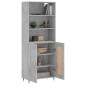 vidaXL Credenza Grigio Cemento 69,5x34x180 cm in Legno Multistrato vidaXL Credenza Grigio Cemento 69,5x34x180 cm in Legno Multistrato