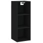 vidaXL Credenza Nera 34,5x32,5x180 cm in Legno Multistrato vidaXL Credenza Nera 34,5x32,5x180 cm in Legno Multistrato