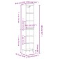 vidaXL Credenza Nera 34,5x32,5x180 cm in Legno Multistrato vidaXL Credenza Nera 34,5x32,5x180 cm in Legno Multistrato