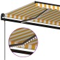 Tenda Automatica con Sensore Vento LED 450x300 cm Gialla Bianca Tenda Automatica con Sensore Vento LED 450x300 cm Gialla Bianca