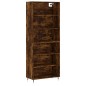 vidaXL Credenza Rovere Fumo 69,5x32,5x180 cm Legno Multistrato vidaXL Credenza Rovere Fumo 69,5x32,5x180 cm Legno Multistrato