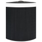 vidaXL Cesto Portabiancheria Angolare in Bambù Nero 60 L vidaXL Cesto Portabiancheria Angolare in Bambù Nero 60 L