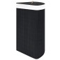 vidaXL Cesto Portabiancheria Angolare in Bambù Nero 60 L vidaXL Cesto Portabiancheria Angolare in Bambù Nero 60 L