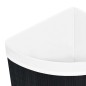 vidaXL Cesto Portabiancheria Angolare in Bambù Nero 60 L vidaXL Cesto Portabiancheria Angolare in Bambù Nero 60 L