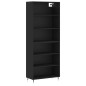 vidaXL Credenza Nera 69,5x32,5x180 cm Legno Multistrato vidaXL Credenza Nera 69,5x32,5x180 cm Legno Multistrato