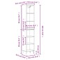 vidaXL Credenza Grigio Sonoma 34,5x32,5x180 cm in Legno Multistrato vidaXL Credenza Grigio Sonoma 34,5x32,5x180 cm in Legno Multistrato