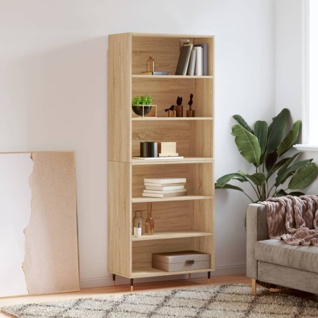 vidaXL Credenza Rovere Sonoma 69,5x32,5x180 cm Legno Multistrato
