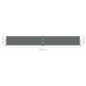 Tenda Laterale Retrattile Antracite 140x1000 cm Tenda Laterale Retrattile Antracite 140x1000 cm