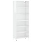 vidaXL Credenza Bianco Lucido 69,5x32,5x180 cm Legno Multistrato vidaXL Credenza Bianco Lucido 69,5x32,5x180 cm Legno Multistrato
