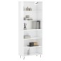 vidaXL Credenza Bianco Lucido 69,5x32,5x180 cm Legno Multistrato vidaXL Credenza Bianco Lucido 69,5x32,5x180 cm Legno Multistrato