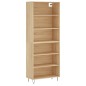 vidaXL Credenza Rovere Sonoma 69,5x32,5x180 cm Legno Multistrato vidaXL Credenza Rovere Sonoma 69,5x32,5x180 cm Legno Multistrato
