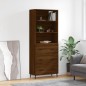 vidaXL Credenza Rovere Marrone 69,5x34x180 cm in Legno Multistrato vidaXL Credenza Rovere Marrone 69,5x34x180 cm in Legno Multistrato