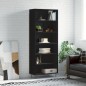 vidaXL Credenza Nera 69,5x32,5x180 cm Legno Multistrato vidaXL Credenza Nera 69,5x32,5x180 cm Legno Multistrato