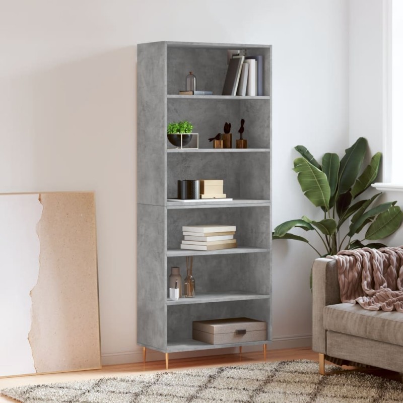 vidaXL Credenza Grigio Sonoma 69,5x32,5x180 cm Legno Multistrato vidaXL Credenza Grigio Sonoma 69,5x32,5x180 cm Legno Multistrato
